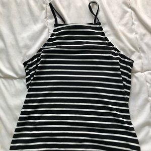 Black and white stripped tank top